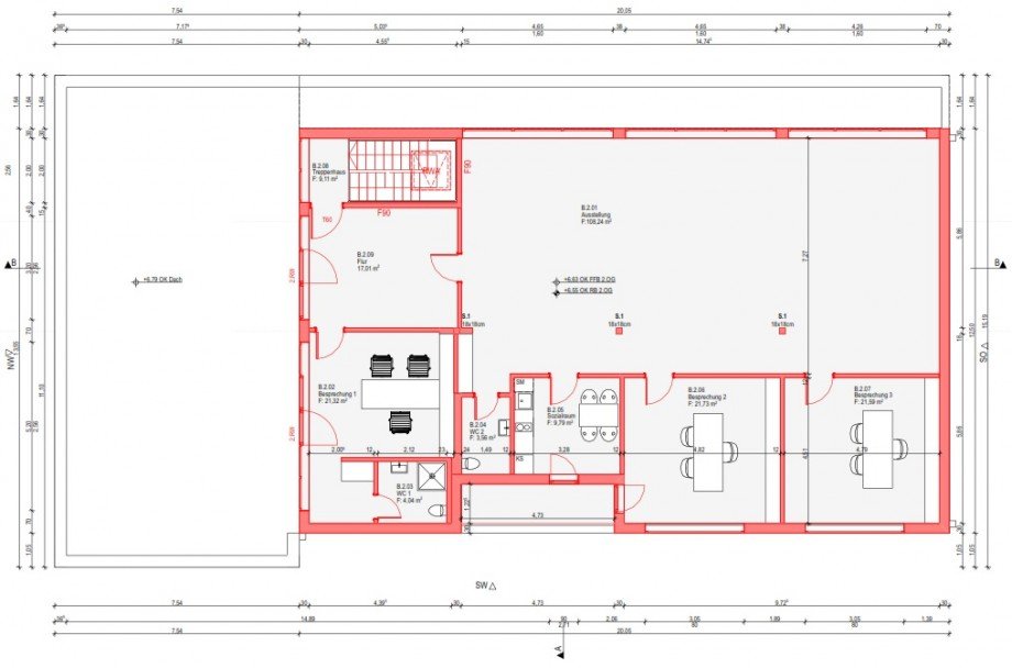 Grundriss B�rohaus Oppenheim