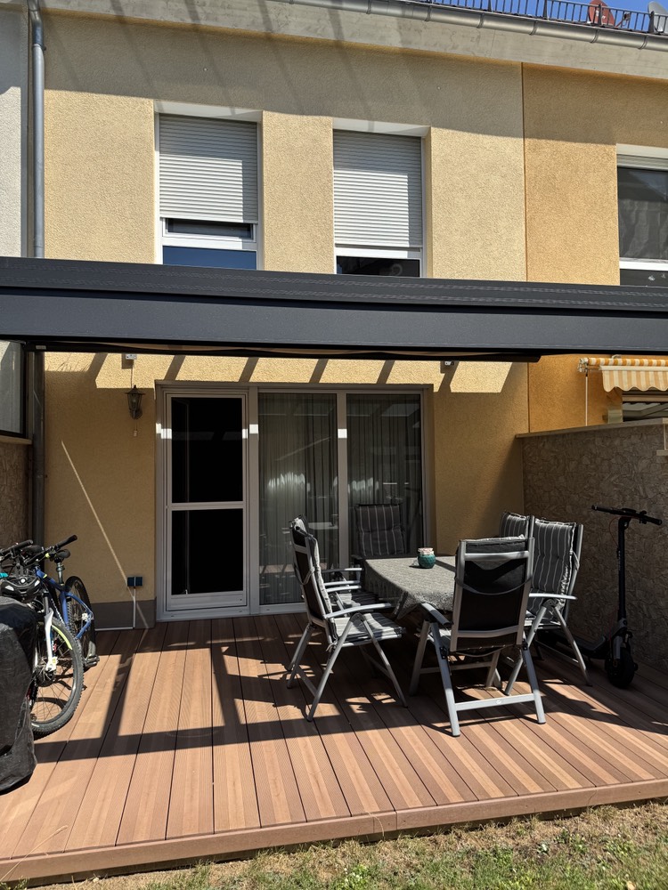 Ansicht vom Garten Reihenmittelhaus Fl�rsheim