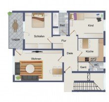 Grundriss neu OG rechts ImmobilienPunkt*** Moderne ETW in ruhiger Gr�nlage von Oppenheim