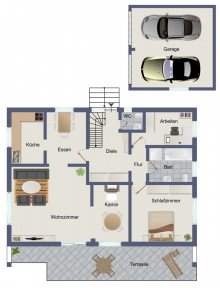 Grundriss EG neu ImmobilienPunkt*** Toscana-Feeling in Nierstein - Traumlage!