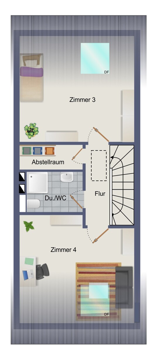 Dachgeschoss Reihenmittelhaus Fl�rsheim