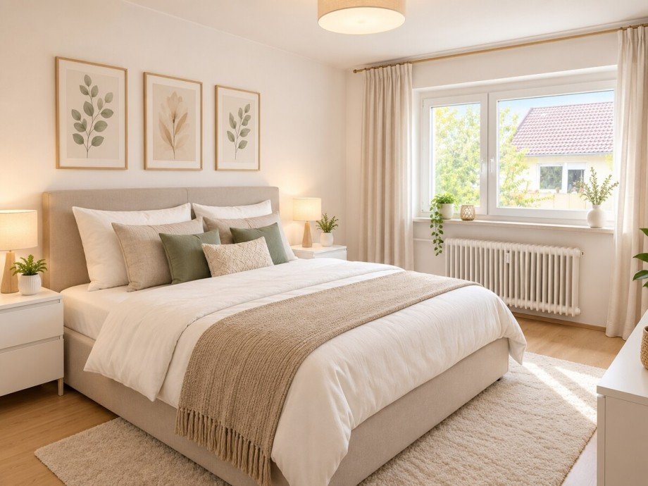 Einrichtungsbeispiel Schlafzimmer Etagenwohnung Oppenheim