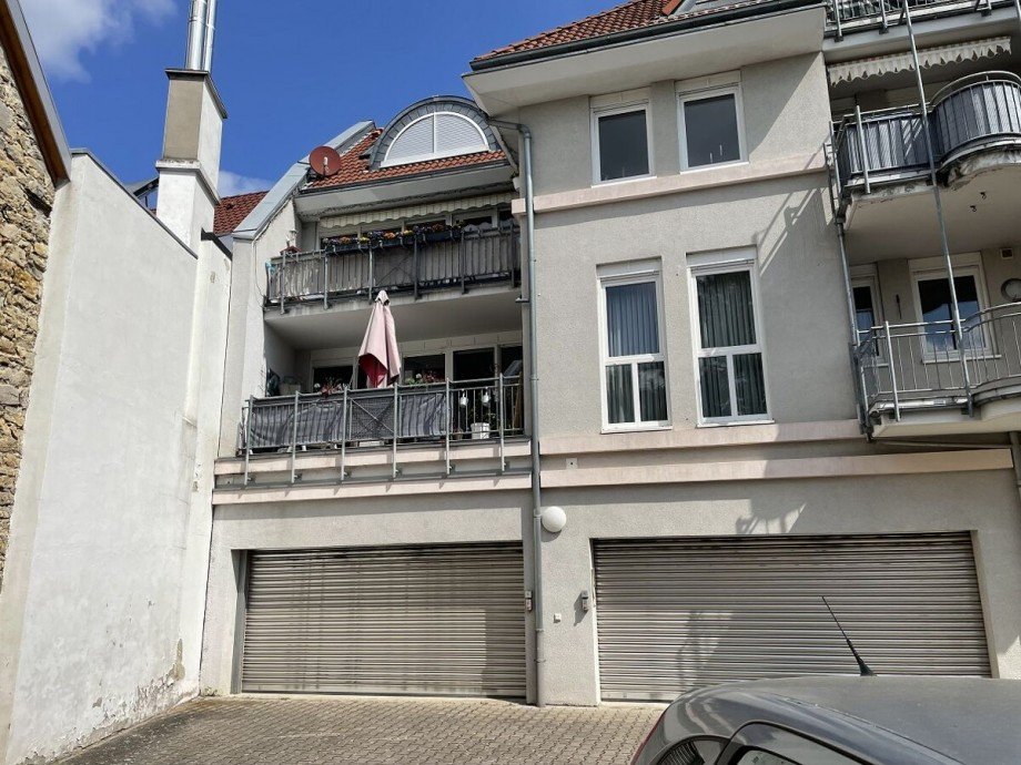 R�ckansicht mit Garage Etagenwohnung Guntersblum