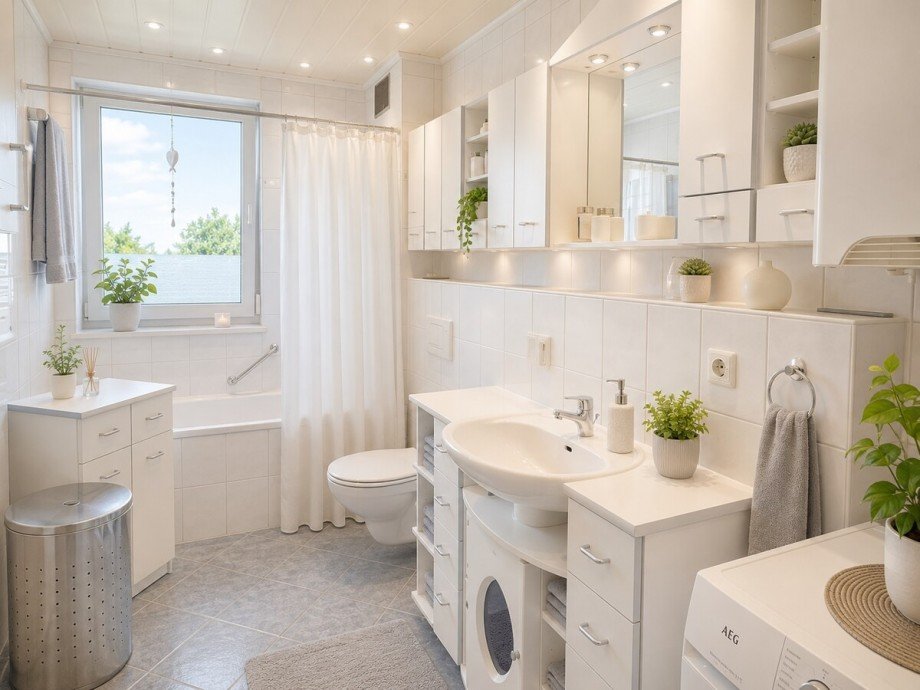 Bad neu (KI generiert) Maisonettewohnung Guntersblum