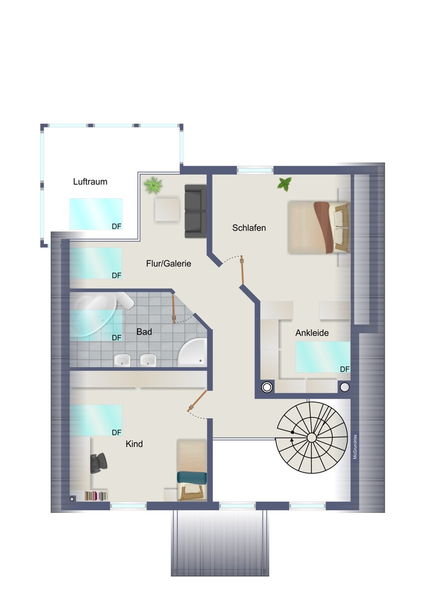 Grundriss Obergeschoss Einfamilienhaus Dienheim
